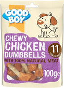 8 x 100g Good Boy Chewy Chicken Dumbbells Full Case