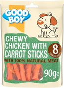10 x Good Boy Chewy Chicken With Carrot Sticks 90g Full Case