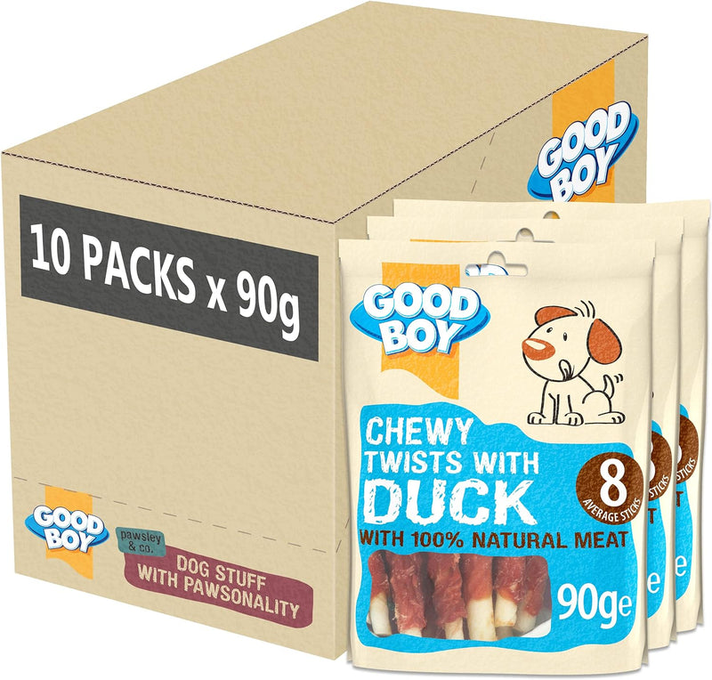 10 x Good Boy Chewy Twists With Duck 90g Full Case