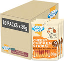 10 x Good Boy Cheesy Chicken Sticks 80g Case