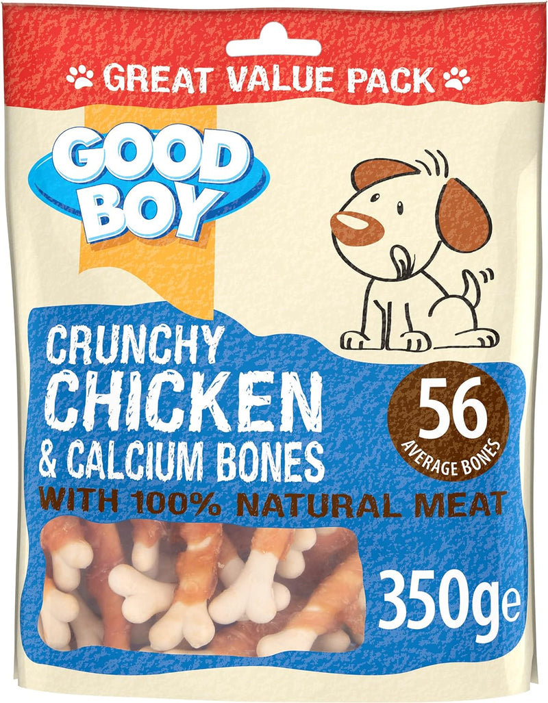 3 x Good Boy Chicken and Calcium Bones 350g Case