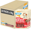 10 x Good Boy Tender Beef Fillets 90g Case