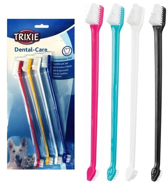 Trixie Dog And Cat 4 Piece Toothbrush Set