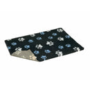 Vetbed Non-Slip Duo Paw Charcoal with Blue and White Paws