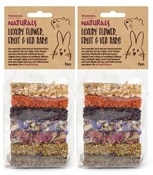 2 x Rosewood Luxury Flower Fruit And Veg Bars 80g