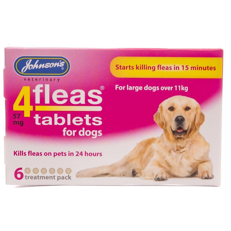 Johnsons 4fleas Tablets for Large Dogs 6 Tablets